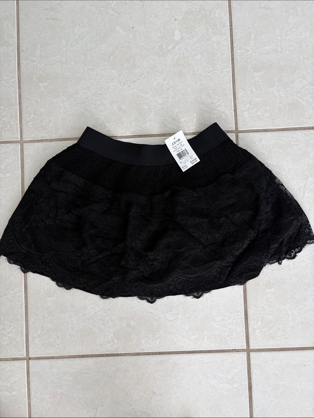 Joe's Jeans Black Lace Skater Mini Skirt